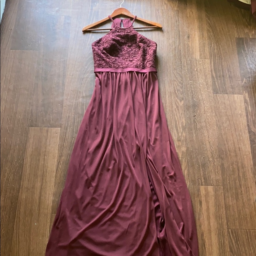 David’s bridal open back lace 4 dress